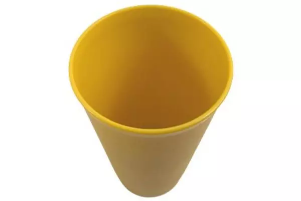 Lot of 2 Vintage Tupperware Tumblers - Yellow & Orange Plastic Cups