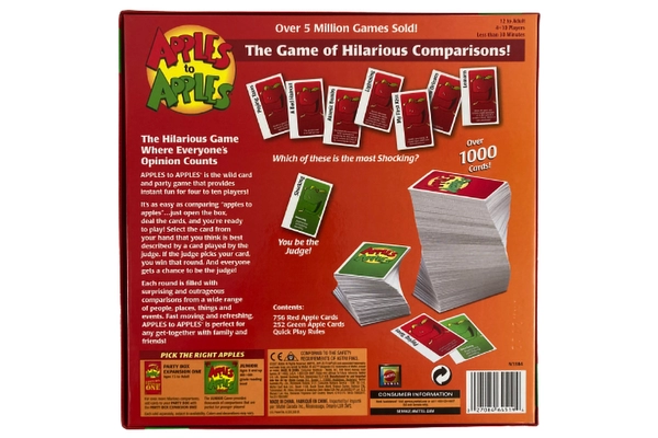 2007 Mattel Apples to Apples Party Box Card Game for 4-10 Players Family Fun