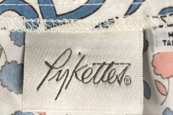 Vintage Pykettes Women's Blouse Size 14 Blue Coral Paisley Short Sleeve Top
