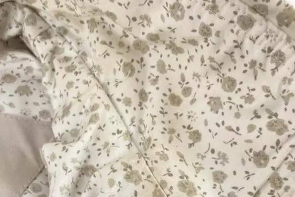 Blair Women's Medium Beige Jacket Floral Lining Full-Zip High Neck Pockets