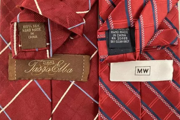 Lot of 2 Men's Ties Tasso Elba Silk & MW Finn Red Plaid Neckties