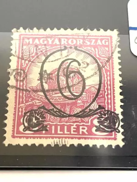 Lot of 8 Used Hungary Stamps 1926-1930 Hinged Crown of Sr. Stephen