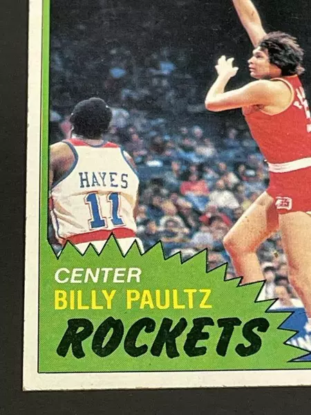 1981 Billy Paultz Topps Basketball Card Very Good Condition