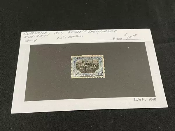 1907 Guatemala 12.5 Centavos Proceres Independencia Used Hinged Stamp
