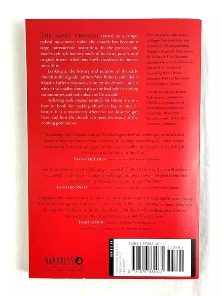 Reclaiming God's Original Intent for the Church by Wes Roberts & Glenn Marshall