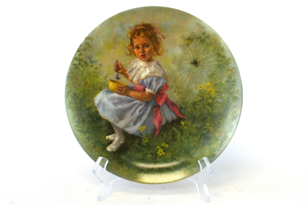 1981 Reco Little Miss Muffet Porcelain Plate Mother Goose Series 3rd Issue