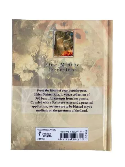 From The Heart One-Minute Devotions by Helen Steiner Rice 2003 HC Good