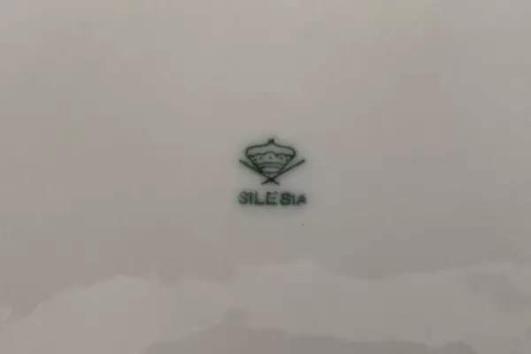 Vintage 1930s Steinmann Porcelain Salad Plate 8" Yellow Flowers Silesia