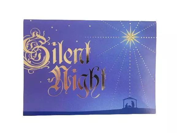 Lot of 5 Tri Land Silent Night Christmas Cards with Envelopes - Unused