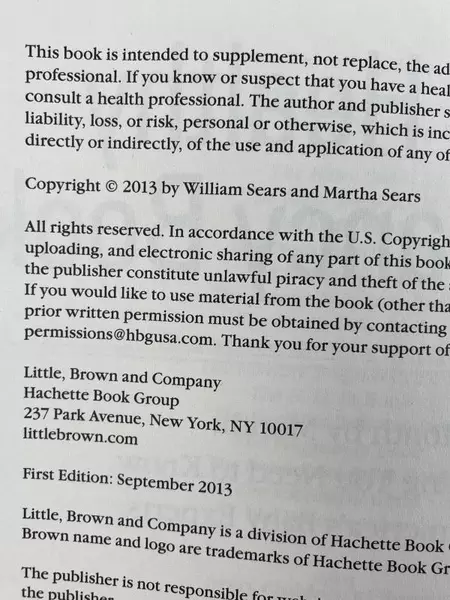 Healthy Pregnancy Book by William Sears 2013 - Good Condition