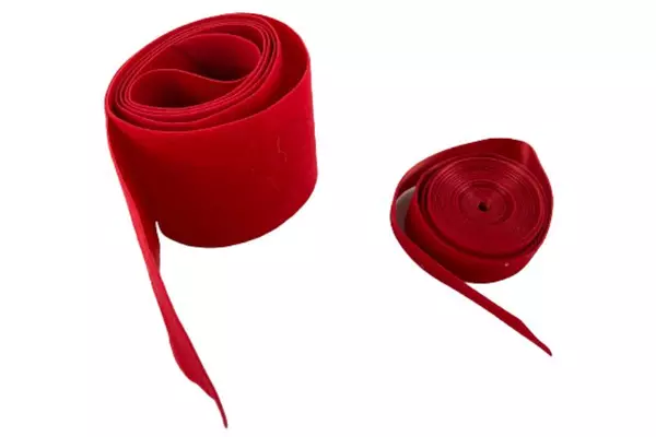 Vintage Weatherproof Christmas Ribbon Lot - Red Velvet & Plastic Rolls