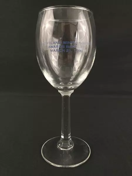 Portland Winterhawks 1999 Awards Banquet Souvenir Wine Glass - Pre-Owned