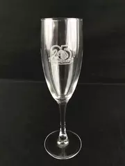 Portland Winterhawks 25th Anniversary Champagne Flute - Good Condition