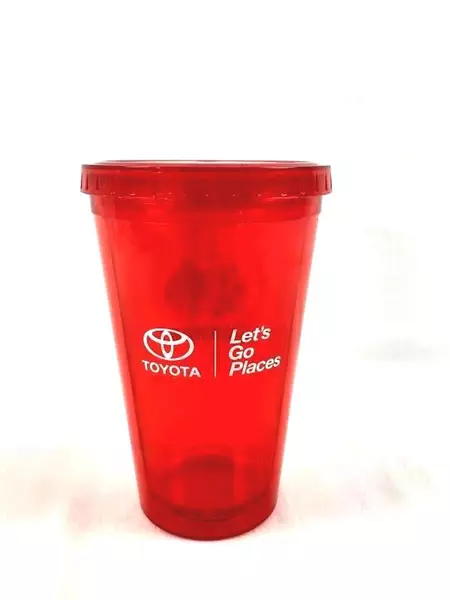Portland Winterhawks 16oz Plastic Tumbler Cup with Toyota Lid No Straw