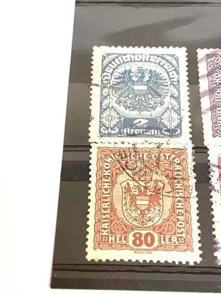Lot of 9 Used Austria Stamps 1916-1920 Coat of Arms Fine Mint Hinged