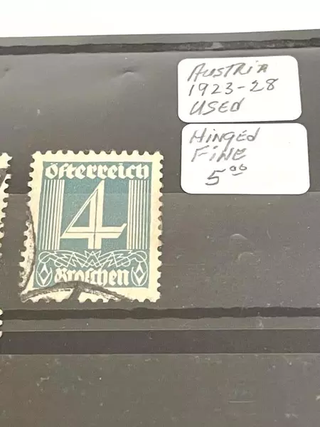 Lot of 7 Used Austria Stamps 1923-1928 Hinged Fine Condition
