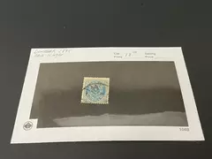 1895 Denmark Used Hinged Postage Stamp Blue White Fleur-de-Lis Collectible