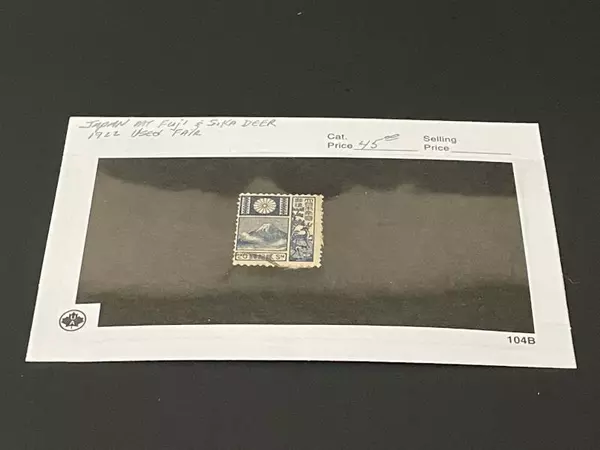 1922 Japan Mt Fuji Sika Deer Postage Stamp - Fair Used Condition