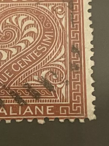 1874 Used Italian Postage Stamp Poste Italiane Fine Condition Red & White