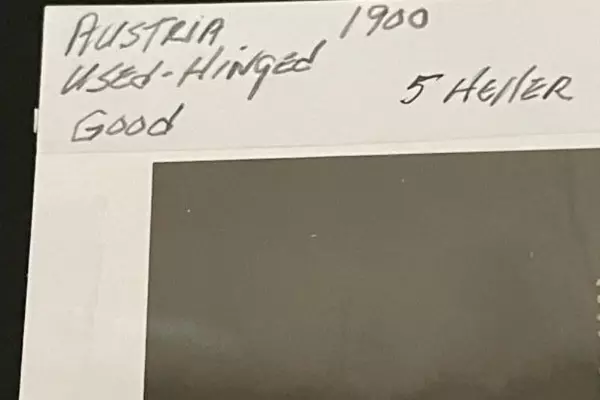 1900 Austria 5 Heller Green Postage Stamp Used Hinged Good Condition