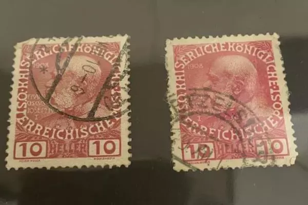 Lot of 3 1908 Austria Postage Stamps Used Hinged Fine Condition