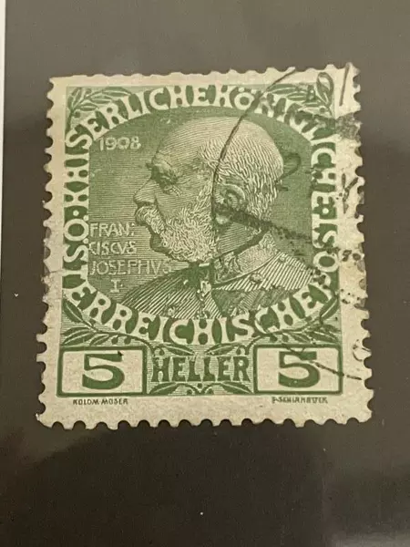 Lot of 3 1908 Austria Postage Stamps Used Hinged Fine Condition