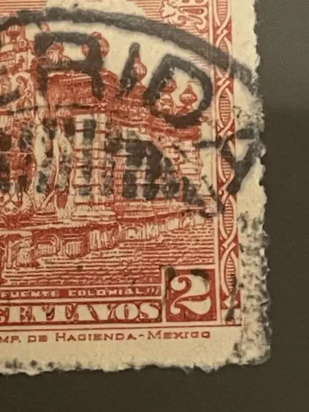 1923 Mexico 2 Centavos Postage Stamp Used Hinged Very Fine Public Fountain