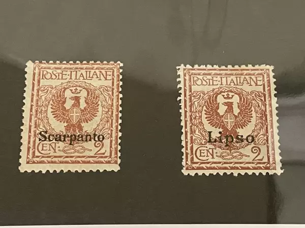 Italian Colonies Stamps Lot of 2 Mint Hinged 1912-1916 Scarpanto Lipso