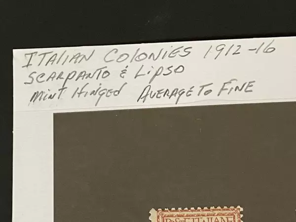 Italian Colonies Stamps Lot of 2 Mint Hinged 1912-1916 Scarpanto Lipso