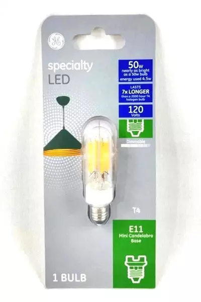 GE Specialty LED 50W EQ T4 Soft White Dimmable E11 Light Bulb - Great Condition