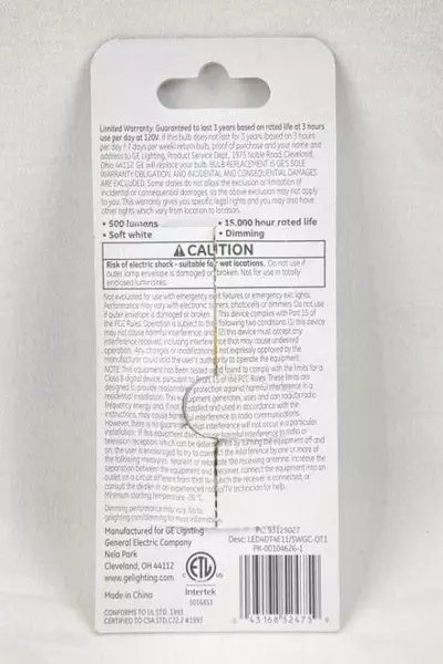 GE Specialty LED 50W EQ T4 Soft White Dimmable E11 Light Bulb - Great Condition