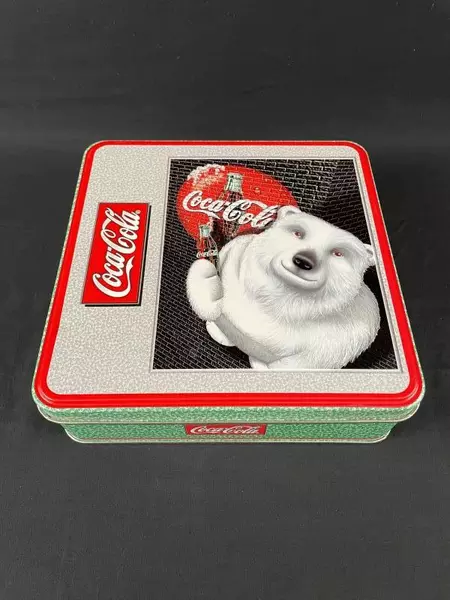 Coca-Cola Polar Bear 8" Tin Container Collectible - Pre-Owned Condition