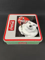 Coca-Cola Polar Bear 8" Tin Container Collectible - Pre-Owned Condition