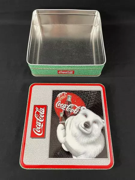 Coca-Cola Polar Bear 8" Tin Container Collectible - Pre-Owned Condition