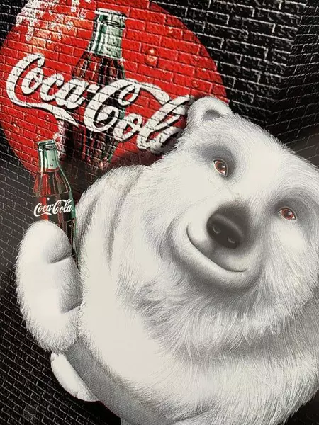 Coca-Cola Polar Bear 8" Tin Container Collectible - Pre-Owned Condition