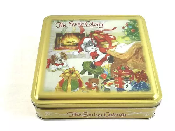 Lot of Swiss Colony Christmas Tins - Santa Mouse & Tree Collectibles