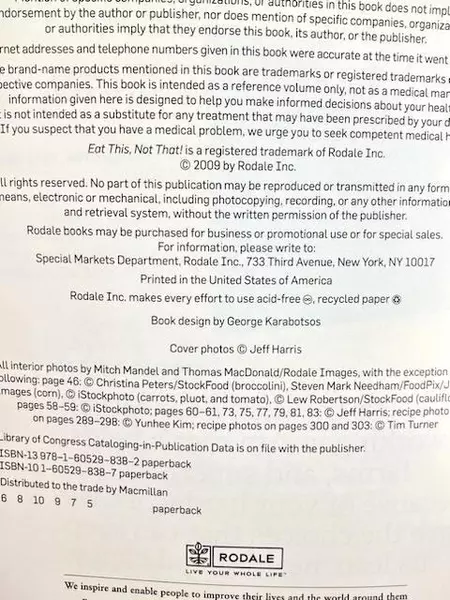 Eat This Not That Supermarket Survival Guide by Zinczenko 2009 Paperback