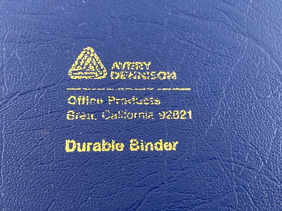 Avery Dennison 1" Blue 3-Ring Binder, Durable, Holds 175 Sheets, USA Made