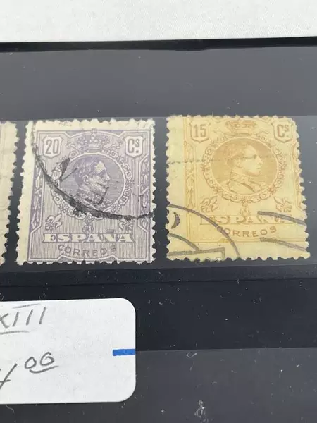 Lot of 6 Used Spain Stamps 1910-1917 King Alfonso XIII Average Condition