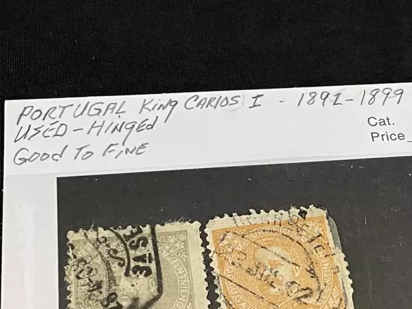 Used Portugal King Carlos I Stamps 1892-1899 Lot of 3 Good/Fine