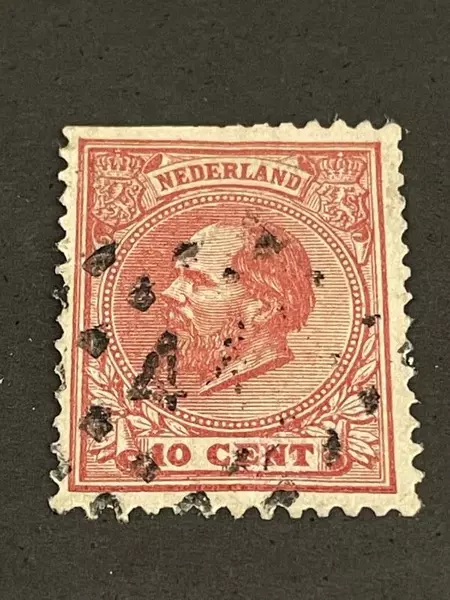 Lot of 3 Used 1862 Netherlands Stamps King William III Fair to Fine Condition
