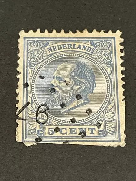 Lot of 3 Used 1862 Netherlands Stamps King William III Fair to Fine Condition