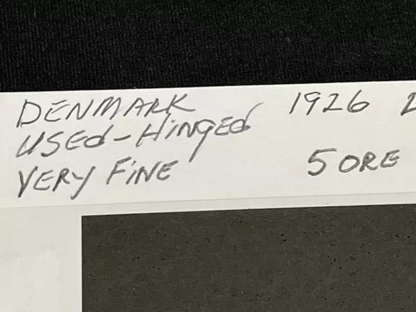 1926 Denmark 5 Ore Stamp Danish Crown Very Fine Used Hinged Green Collectible