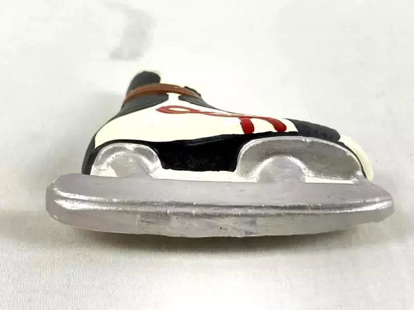 Ice Skate Magnet - Black Red White Silver - Winter Sports Decor Collectible
