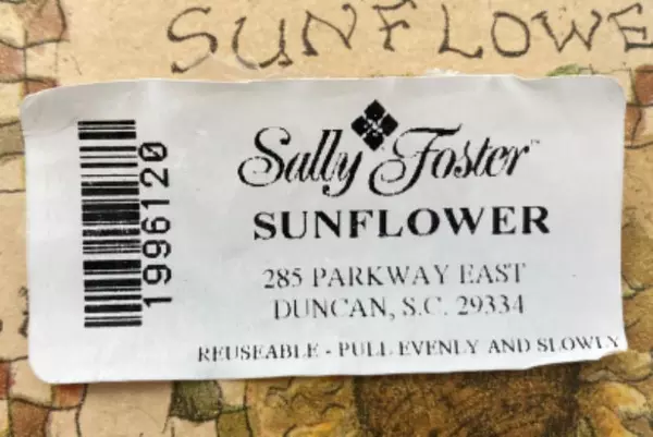 Sally Foster Sunflower Gift Wrap Roll Rustic Yellow Beige 24" Long