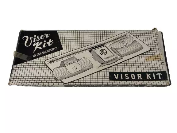 Vintage Dan Dee Imports Visor Kit Tan Simulated Leather with Pockets Boxed