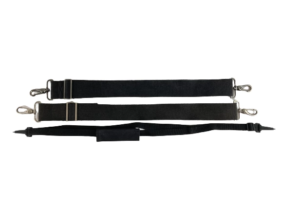 Lot of 3 Adjustable Black Laptop Case Straps with Clasp Closure - Good Condition