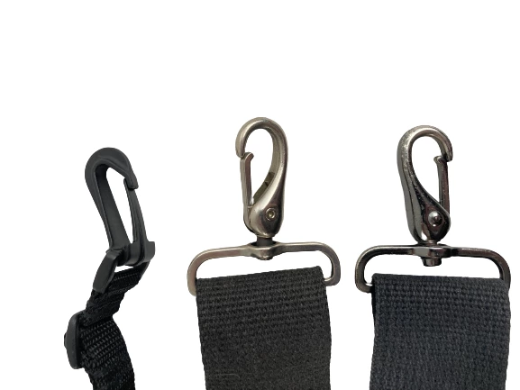 Lot of 3 Adjustable Black Laptop Case Straps with Clasp Closure - Good Condition