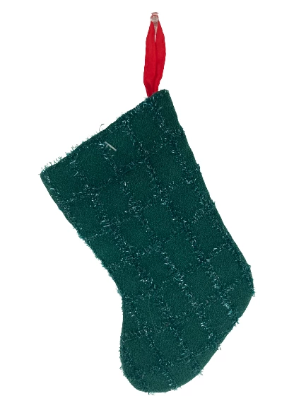 2004 Prima Creations Mini Santa Stocking 7" Patchwork Holiday Decor