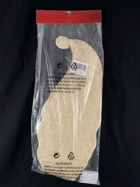 Vtg 24" Hanging Santa Decoration with 12 LED Lights & Googly Eyes Sealed